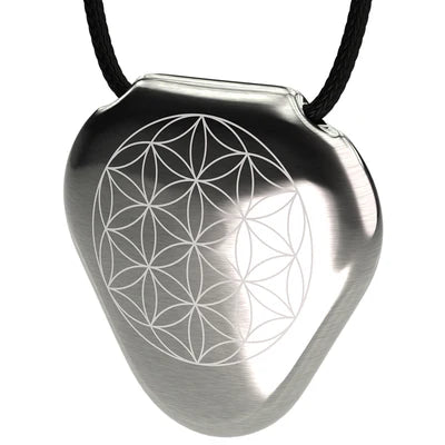 Q-Link Flower of Life Stainless Steel SRT-3 Pendant